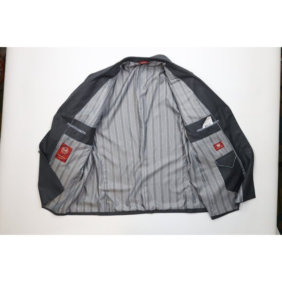 Caravelli Mens Size 54R Super 150s 3 Piece Suit Wedding Gray Pants 48x27 - Picture 3 of 16